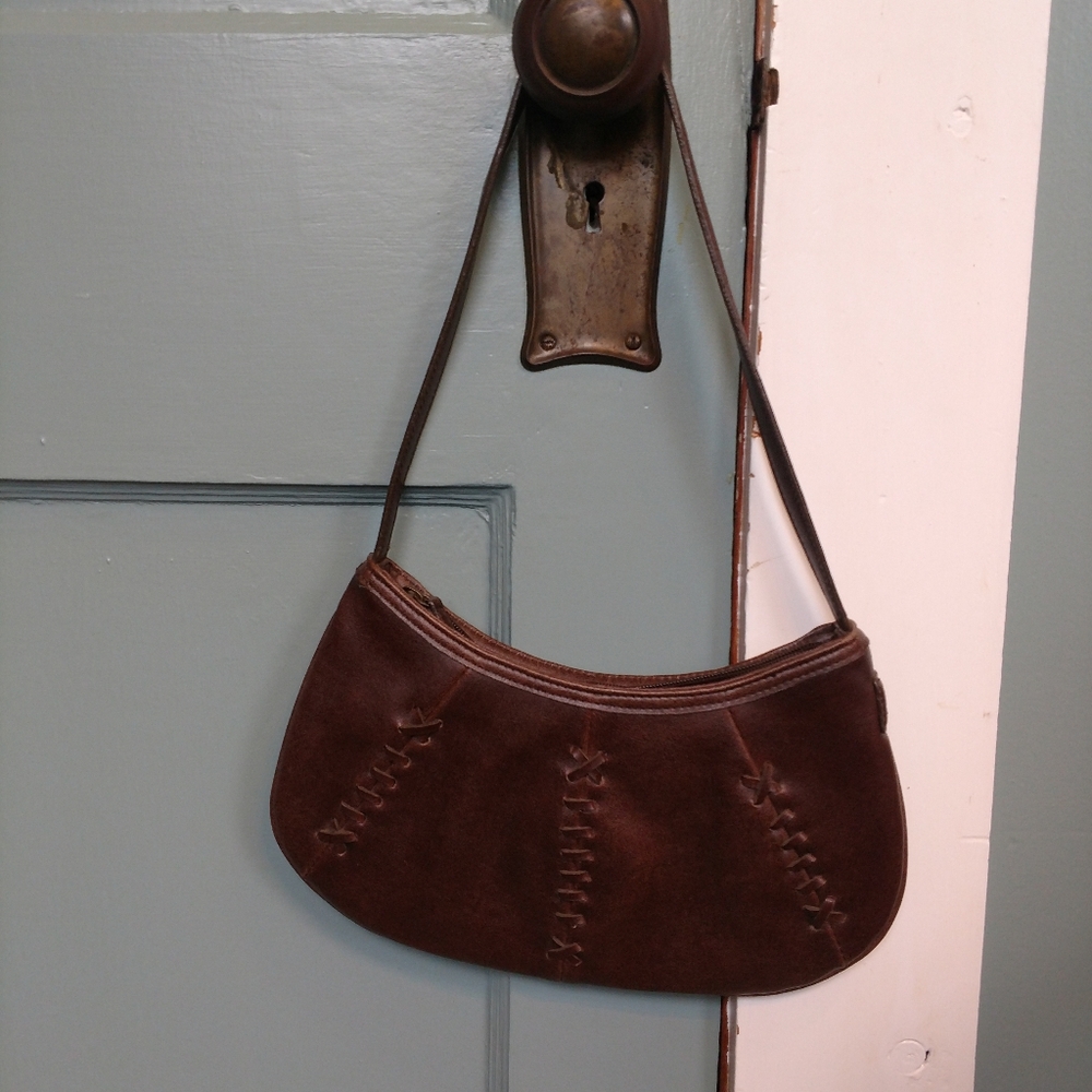 DKNY small leather brown purse